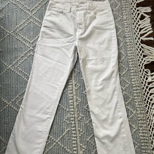 Good American White Straight-Leg Jeans